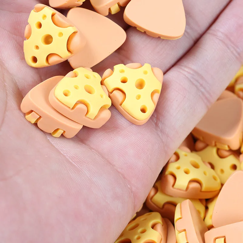 10 stücke Simulierte Harz Lebensmittel Käse Maus Für Ornamente Miniatur Modelle Für Puppen Küche Spielzeug Haar Zubehör Dekoration – Detail 9