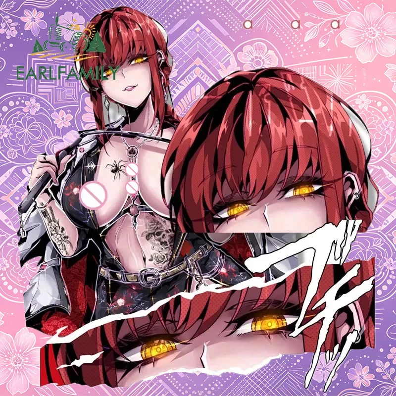 

EARLFAMILY Senpai Makima Fanart Car Sticker Anime NSFW Hentai Waifu Peeker Sketch Decal JDM Gothic Girl Graffiti Slap Stickers