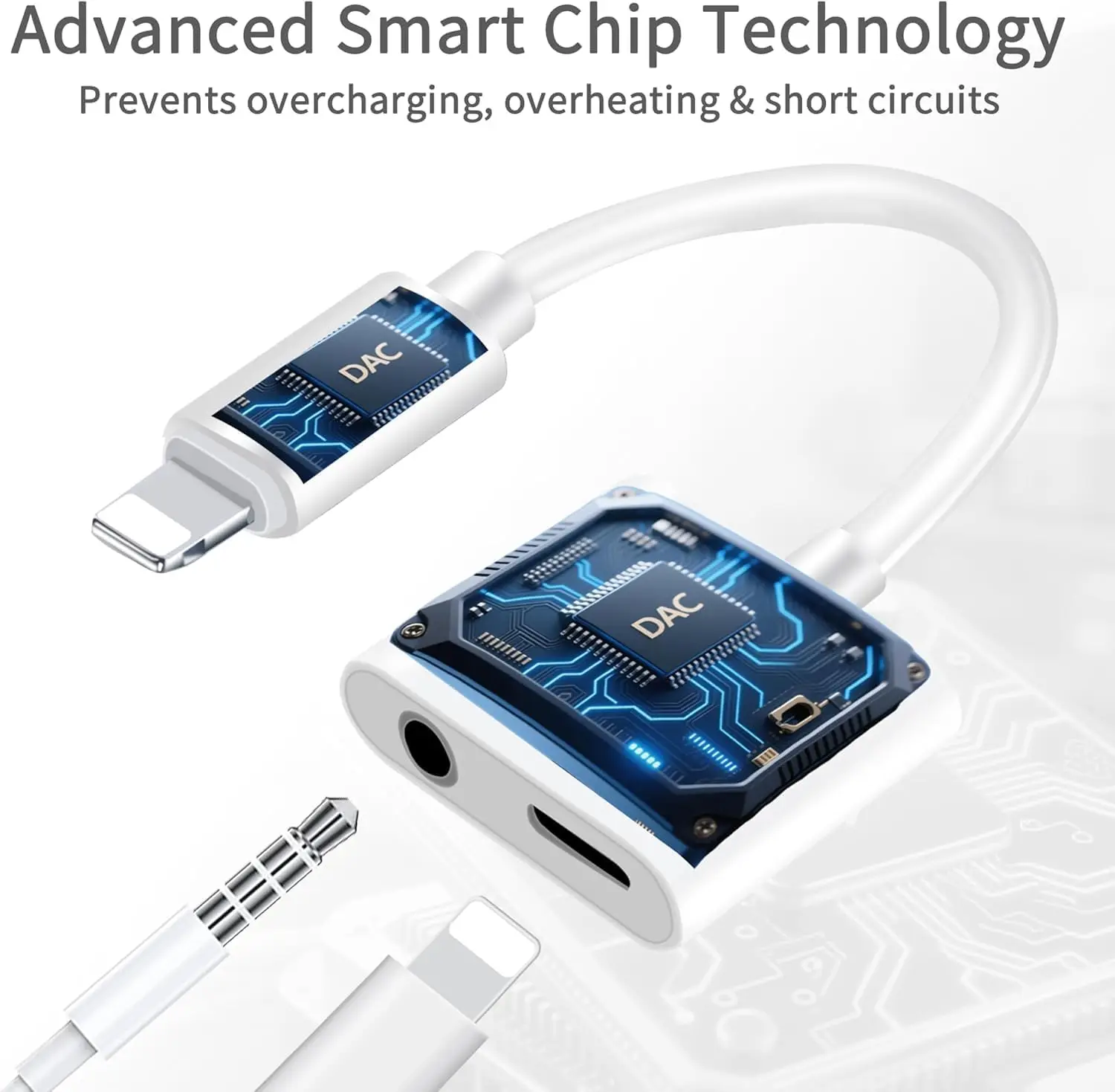 عبوتان من محول مقبس سماعة الرأس Lightning إلى 3.5 ملم لهواتف iPhone، معتمد من MFi، ومقسم صوت وشاحن Aux، iPhone 14–7 #4