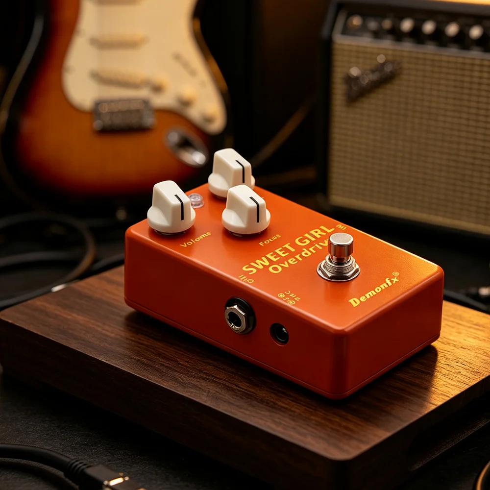 Demonfx Dynamic Low Gain Overdrive Guitar Effect Pedal with 3 Control Knobs VOLUME/DRIVE/FOCUS Sweet Girl view 3