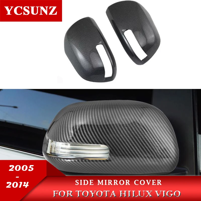 

Side Mirror Cover Rear View Caps For Toyota Hilux Vigo 2005 2006 2007 2018 2009 2010 2011 2012 2013 2014 Car Accessories