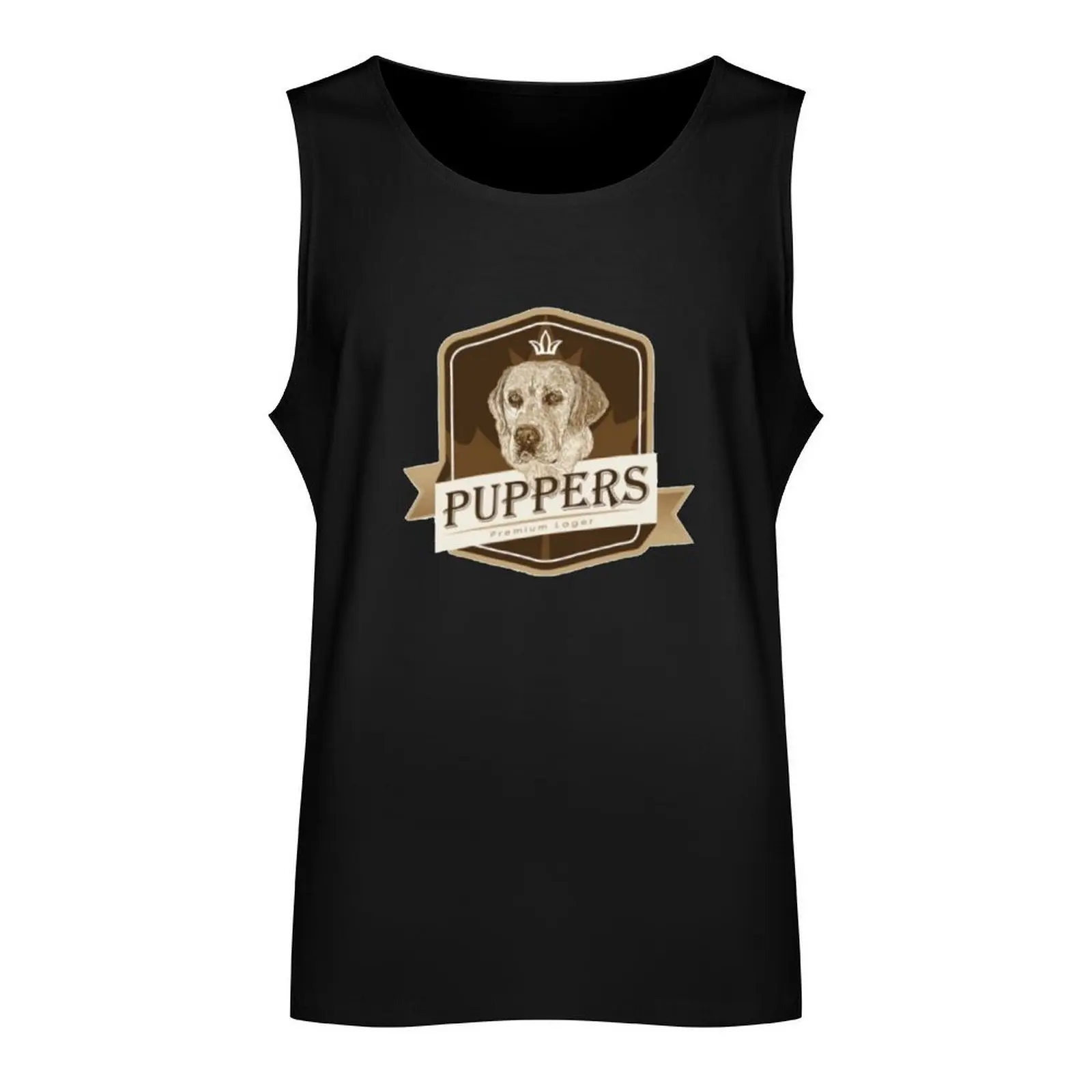 Puppers, Officially Wayne's favourite beer. Tank Top anime clothes gym for men new in tops & t-shirt