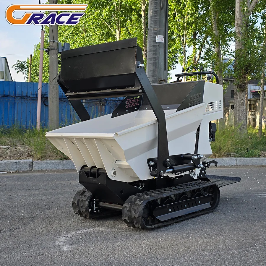Laag brandstofverbruik Mini Crawler Transporter Huishoudelijke Mini Rupsdumper met goedkope prijs