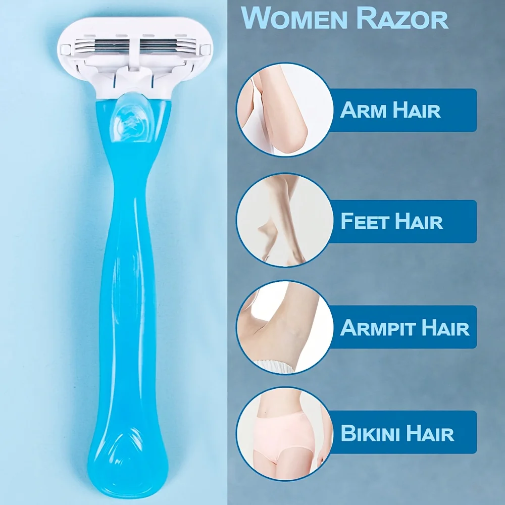 Cuchillas de afeitar Comfort Glide para mujer, compatibles con afeitadoras Venus para cara, piernas, axilas, eliminación de línea de Bikini, regalos navideños para mujer