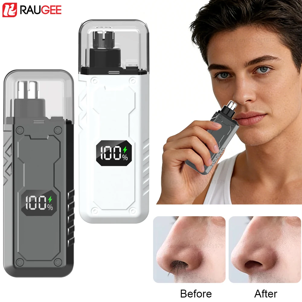 

Триммер для волос в носу для мужчин, мини-триммер для волос в носу, портативный прибор для удаления волос в носу и ушах, перезаряжаемый, безболезненный, электрический триммер для волос в носу