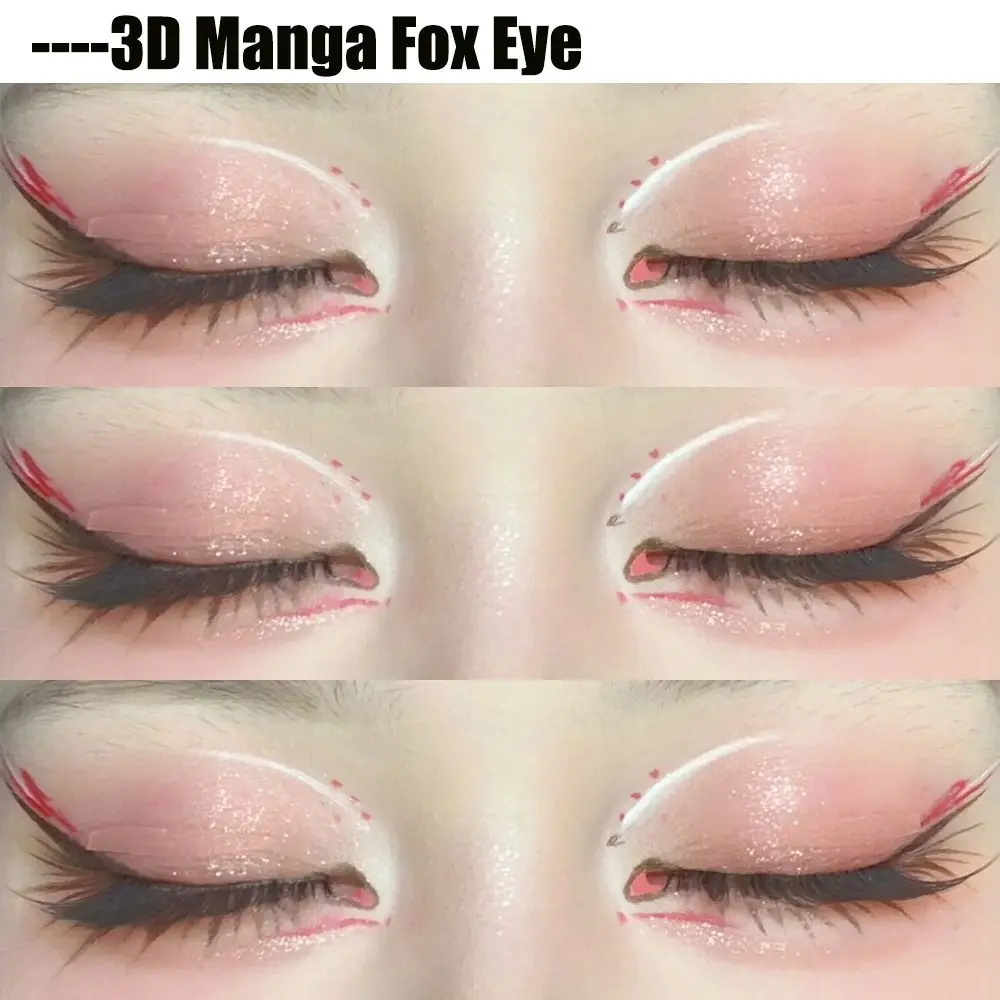 3D Manga Fox Eye Brown Lash Clusters Natural Gently Eyelash Clusters Dark Brown Fluffy Individual Lashes DIY Lash Extensions