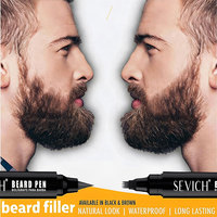 Beard Pen Filler Waterproof Beard Coloring Pen Double-ended Beard Pen Beard Enhancer Hair Line Cover Repair Mustache Styling Pen