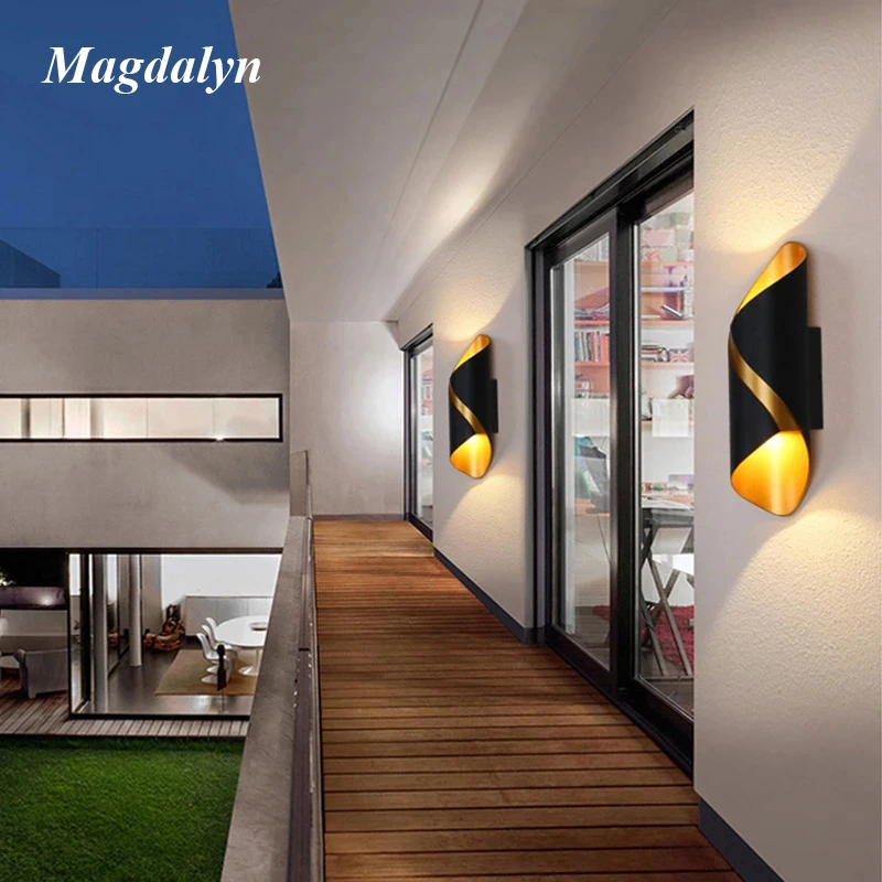 

Magdalyn Outdoor Wall Lamps Waterproof Building Garden Home Decoration Nordic Indoor Lights Bright Modern Aluminum Outside Led