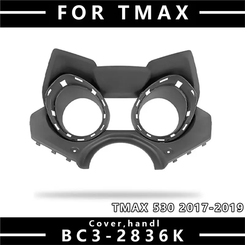 Efficientt-Instrument Box Cover Upper Plastic Dashboard Cover For TMAX 530 2017-2019 Black