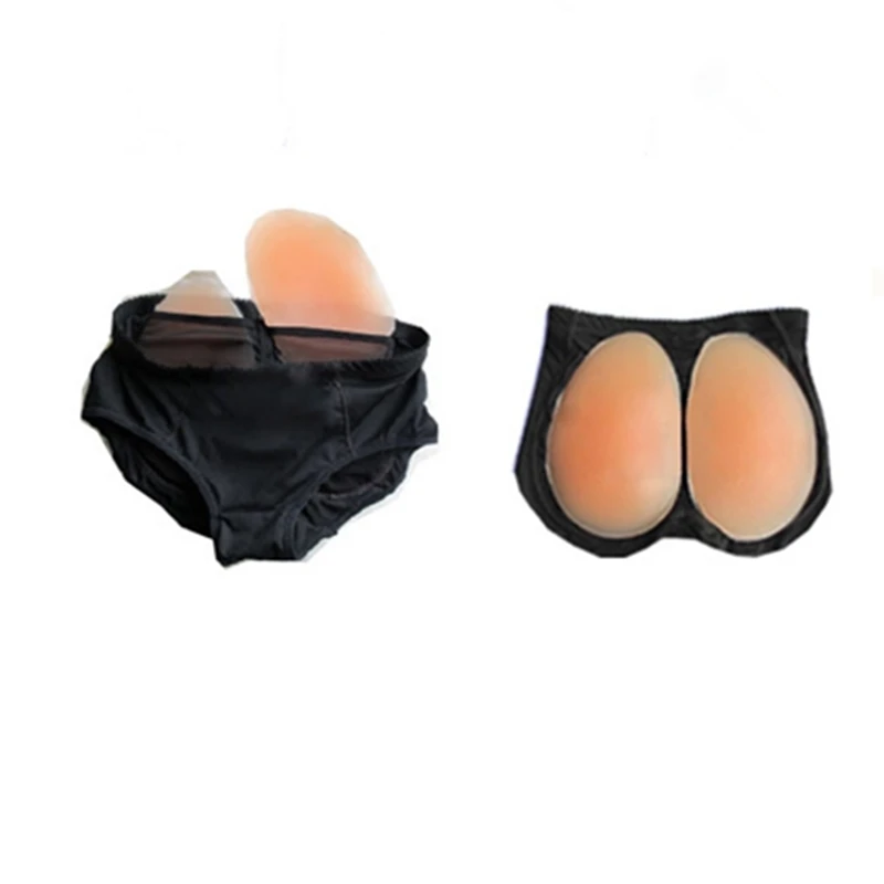 Silicone Underwear Panties Insert Pants Padded Panty Buttock Backside Butt Enhancer Hip Up Padded for Crossdresser Black