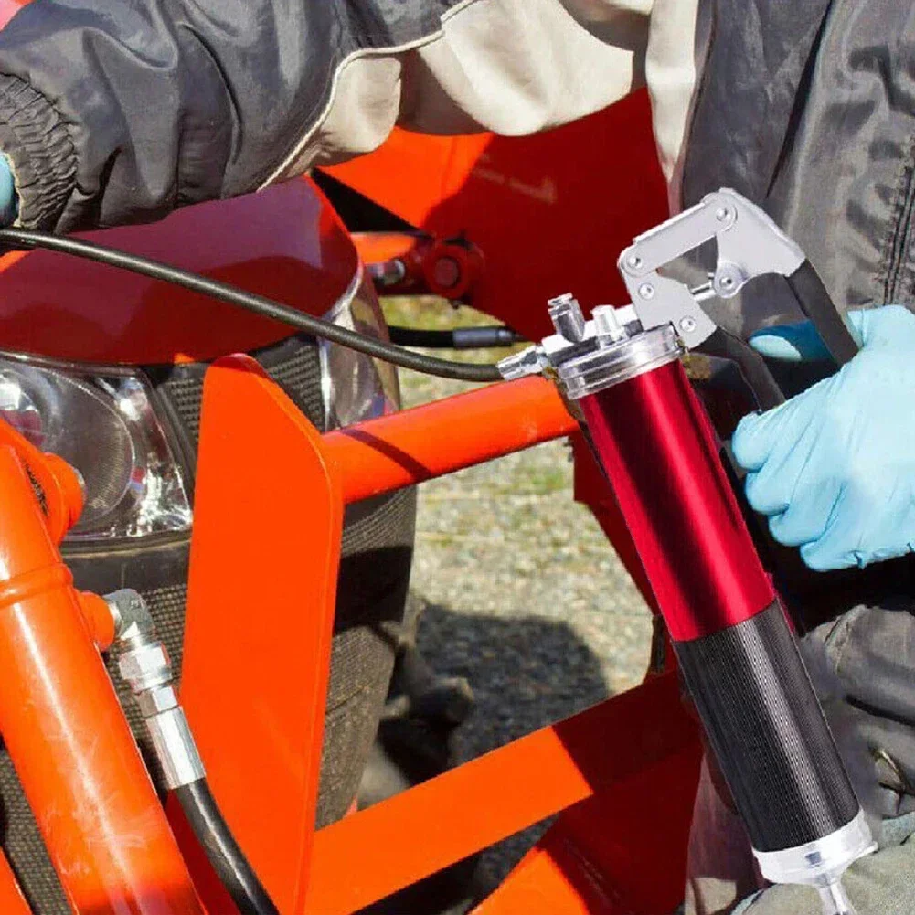 Heavy Duty Maintenance Tool 7000PSI Oil Grease Gun Kit Manual Pistol Grip High-pressure Pumping Coupler 400CC Greasing Injection