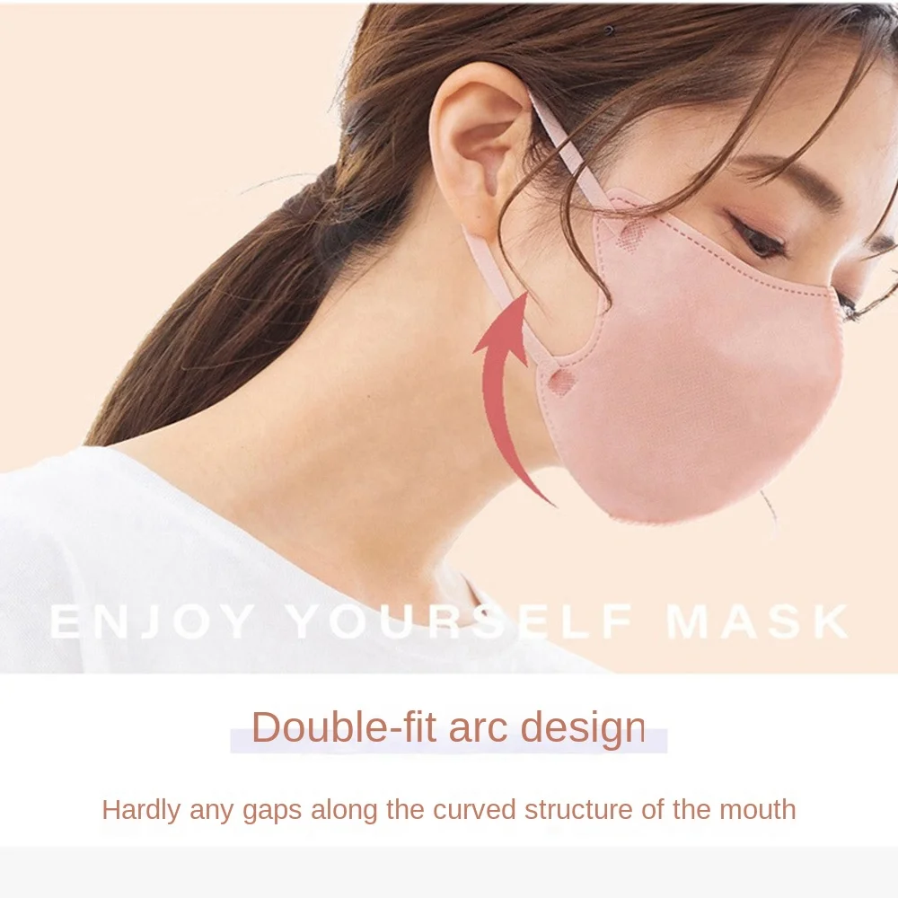 Novo 4 camada anti poeira máscara descartável respirável 3d máscara facial cor sólida anti arrasto maquiagem ciclismo máscara facial capa
