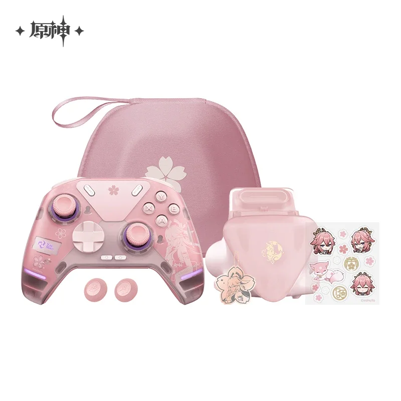 Genshin APEX4 Game Handles Wireless Yae Miko Pink Gamepads Gaming Controllers With Hall Rocker For XBOX STEAM PC Girl  Customize