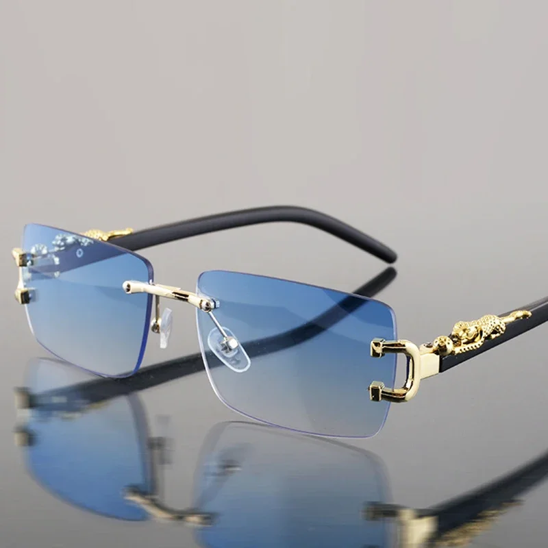 

1 Pc Fashionable Women Men Sunglasses Frameless Rectangular Personalized Sunglasses Daily Life Vintage Glasses Gafas