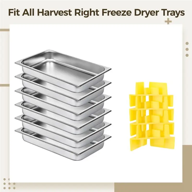 16Pcs Tray Stackers Compatible With Harvest Right Freeze Dryer Trays Stack 5 Harvest Right Trays Yellow (Only Tray Stackers)