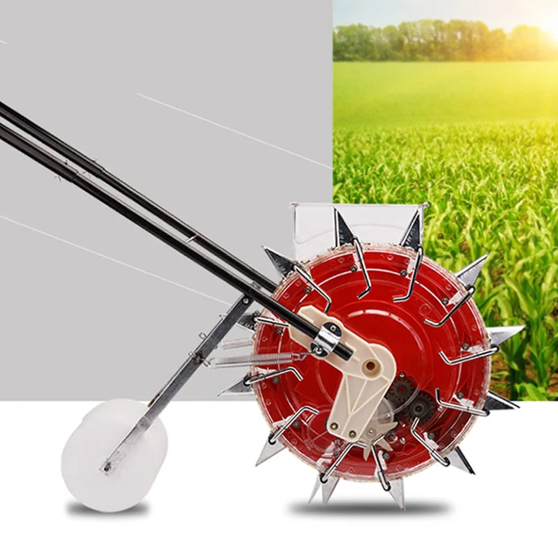 

Gardening Planting Hand-push Wheeled Peanut Soybean Corn Vegetable Precision Seeder on-demand Machine Planter