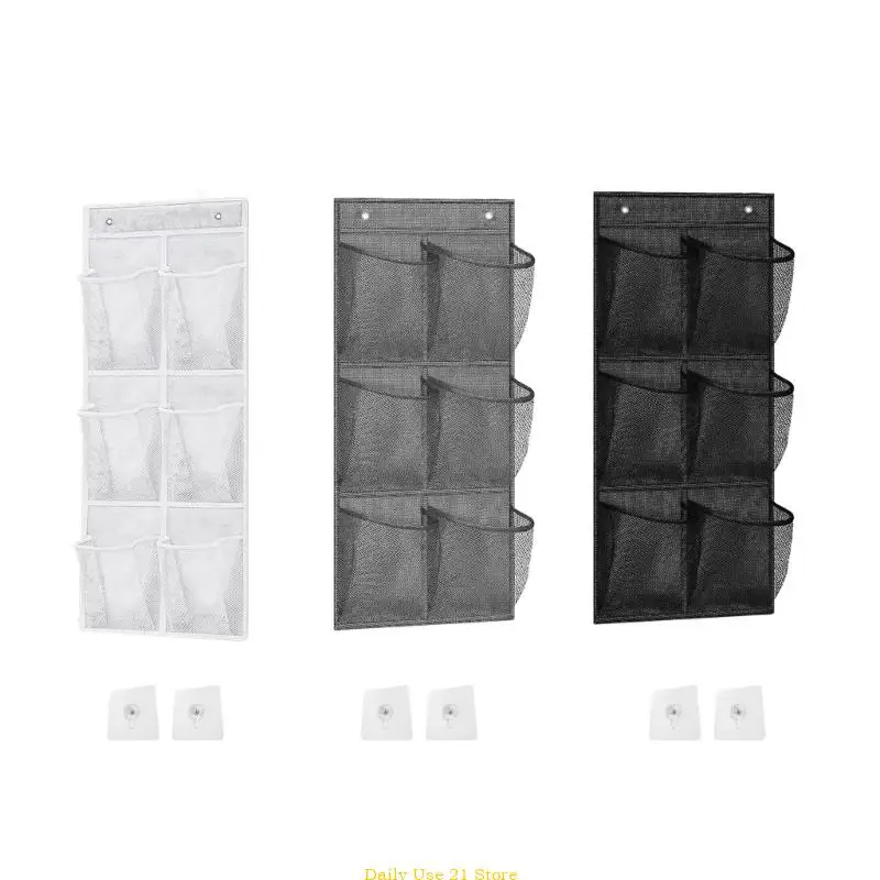 Space Saving 6 Compartment Nonwoven Wall Hanging Bag For Bathroom Essential