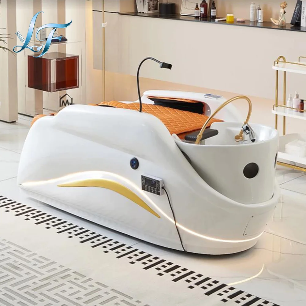 Salon Equipment Multifunctional Hair Spa Treatment Shampoo Bed With Water Circulation
