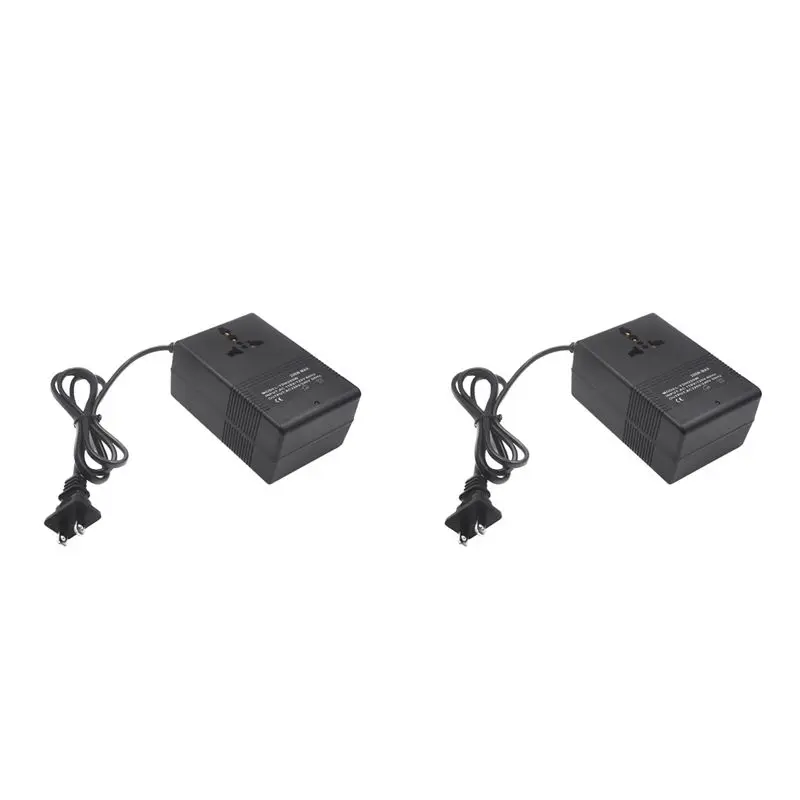 Superior-2X 200W Voltage Converter 110V To 220V Transformer Step-Up Transformer Voltage Converter Travel Adapter US Plug
