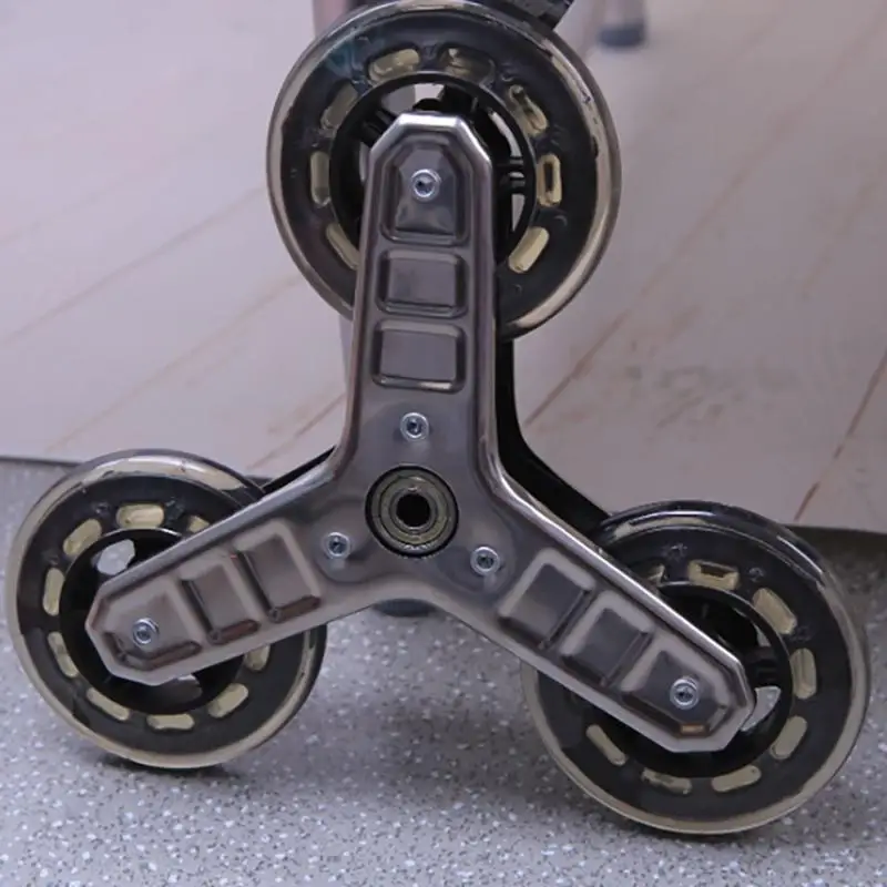 57QF 2PCS階段クライミングホイールスライディングローラー交換用キャスター折りたたみ可能なカート用トライアングラーホイールインストールが簡単