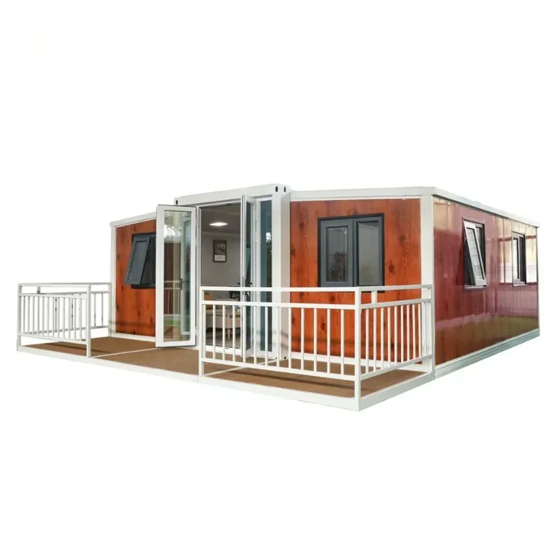 Expandable Container House with Balcony Perfab Container Hotel Room Manufacturer Container Home 20ft