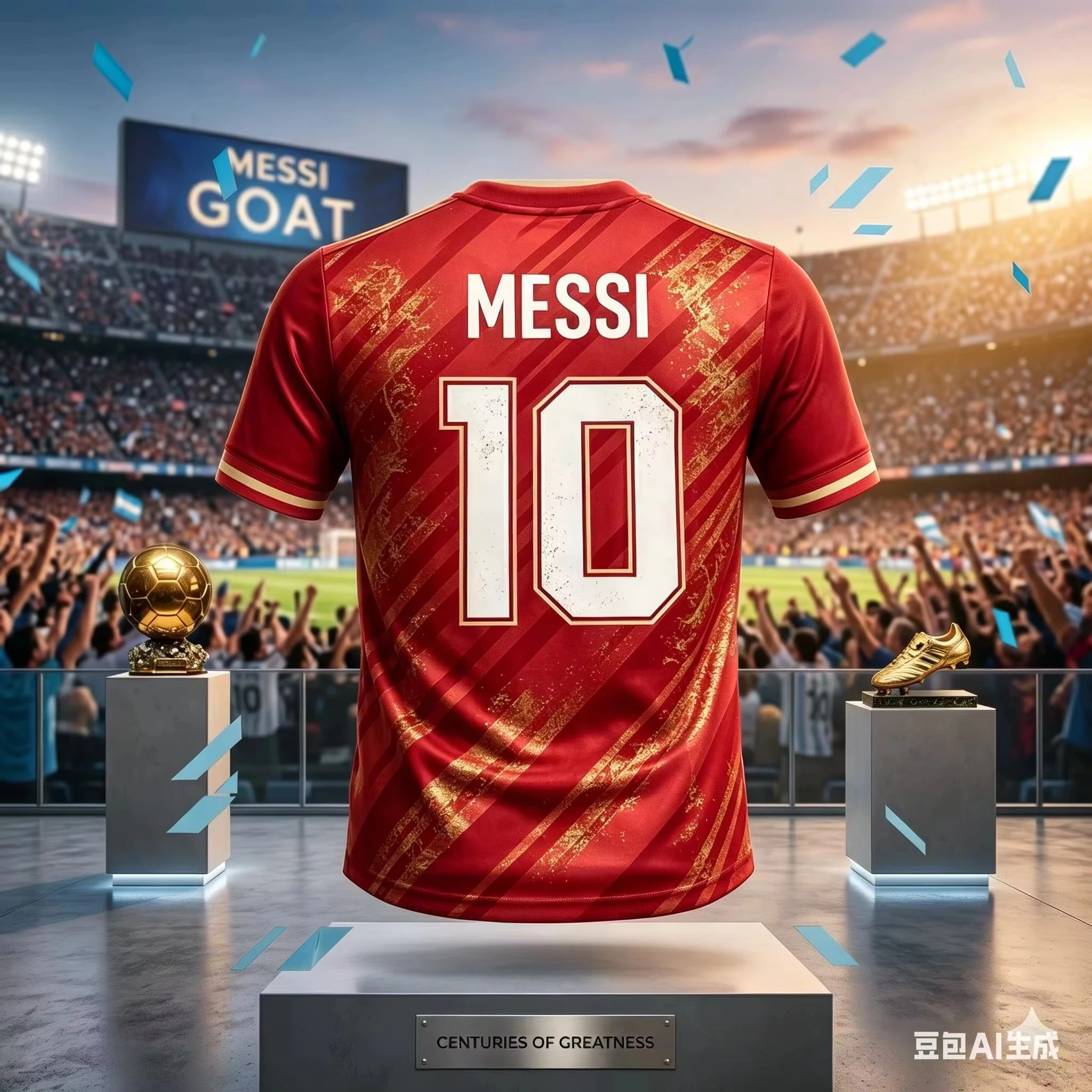 Kids Unisex Messi #10 Football Soccer Jersey Breathable Quick Dry Argentina Kid Sportswear Casual Training Fan Commemorative Tee