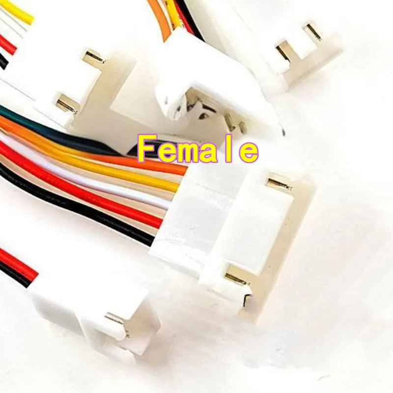 10PCS XH2.54mm Mating Terminal Wire 2P3P4P5P6P 7P 8P 10P Male-Female Dockable Connecting Wire In-Line Connector length 200/300mm