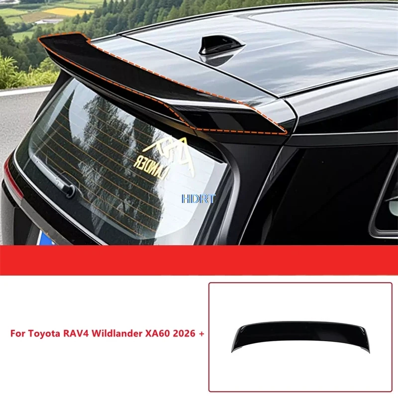 Car Style Rear Trunk Roof Spoiler Plate Tail Wing Cover For Toyota RAV4 Wildlander XA60 2026 + Protector Decoration Accessories