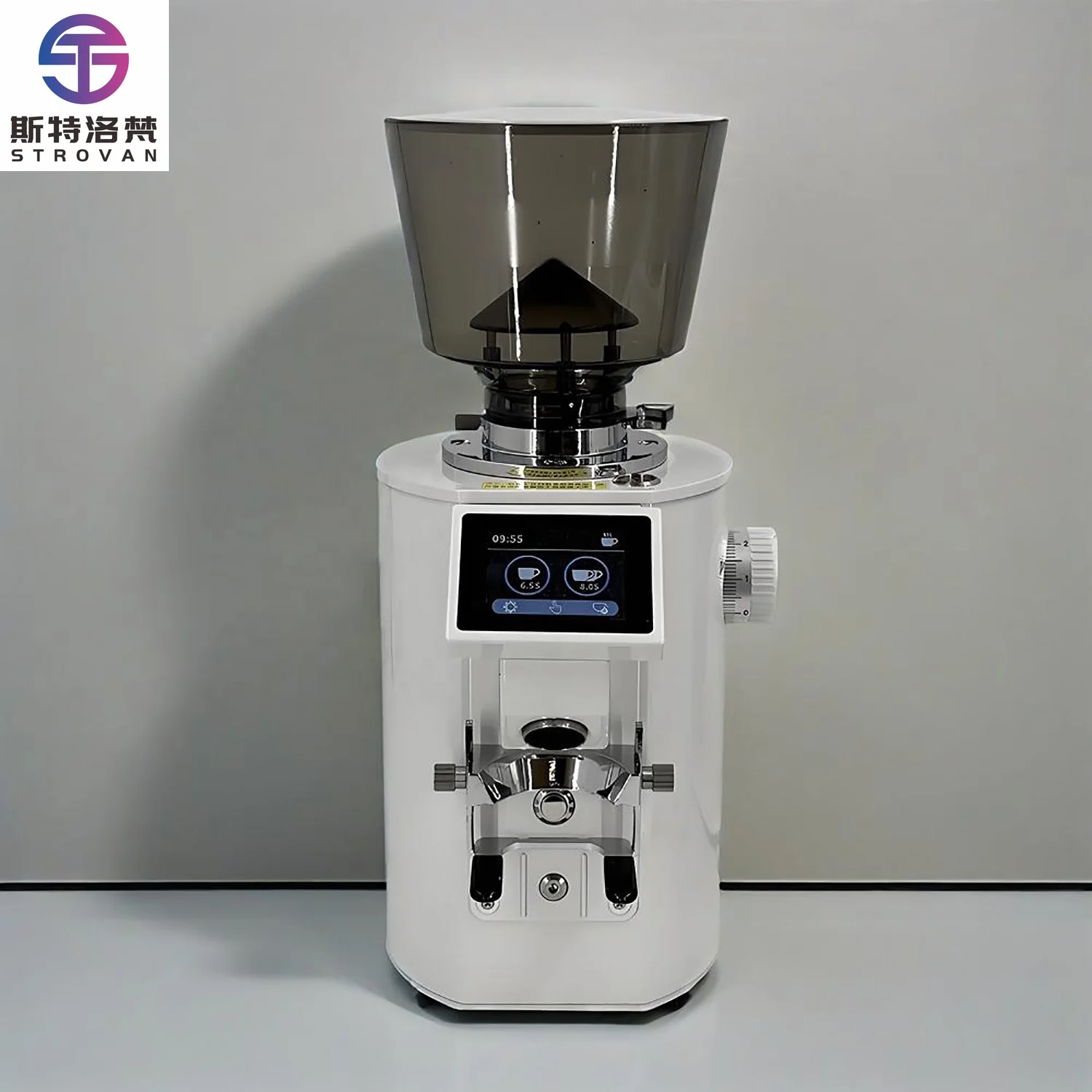 

Commercial Professional 8 Gear Thickness Adjustment and Quantitative Grinding Coffe Coffee Bean Grinder
