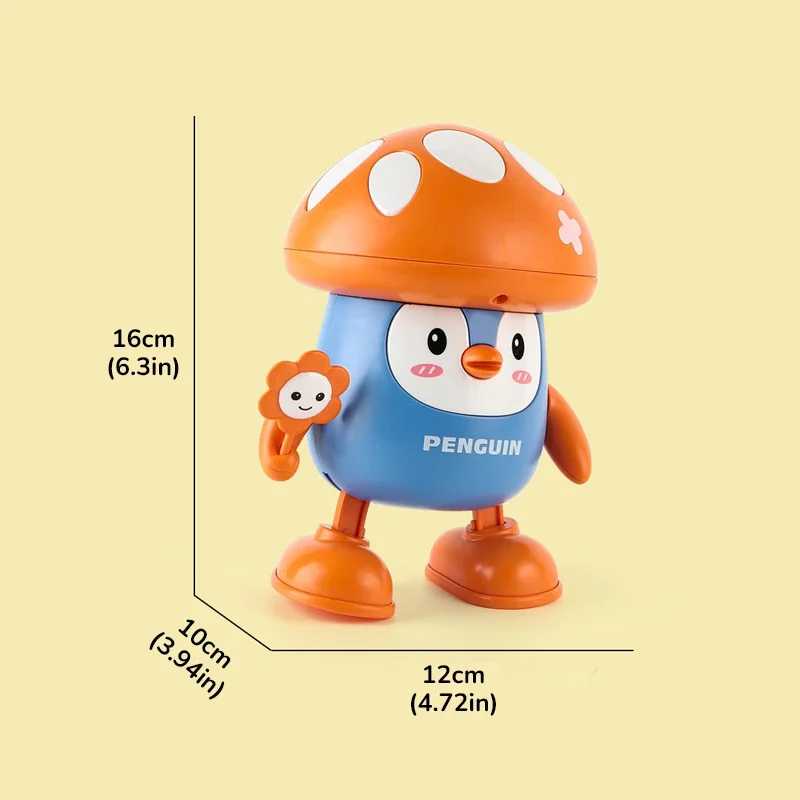 Jouet pingouin dansant électronique pour animaux de compagnie, avec lumières musicales, Animal champignon mignon parlant pour bébé, jouets d'éducation précoce, cadeaux de noël pour enfants