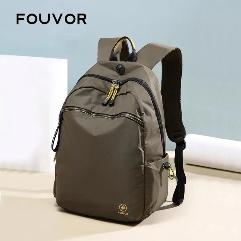 

Fouvor Women's Large Capacity Backpack Simple Style Lightweight Waterproof Oxford Cloth Outdoor Travel School Laptop Bag 2930-03