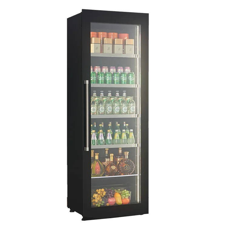 200L Doppels Chicht Gehärtete Full Glass Door Large Capacity Wine Cooler Kühlschrank Electric Freistehend For Den Gebrauch