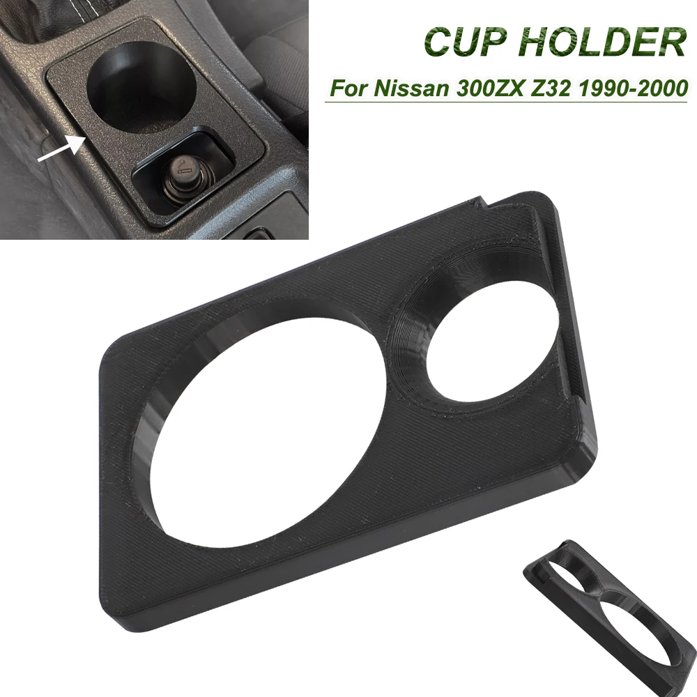 Car Center Console Cup Holder Black Plastic Car Accessories For Nissan 300ZX Z32 1990-2000