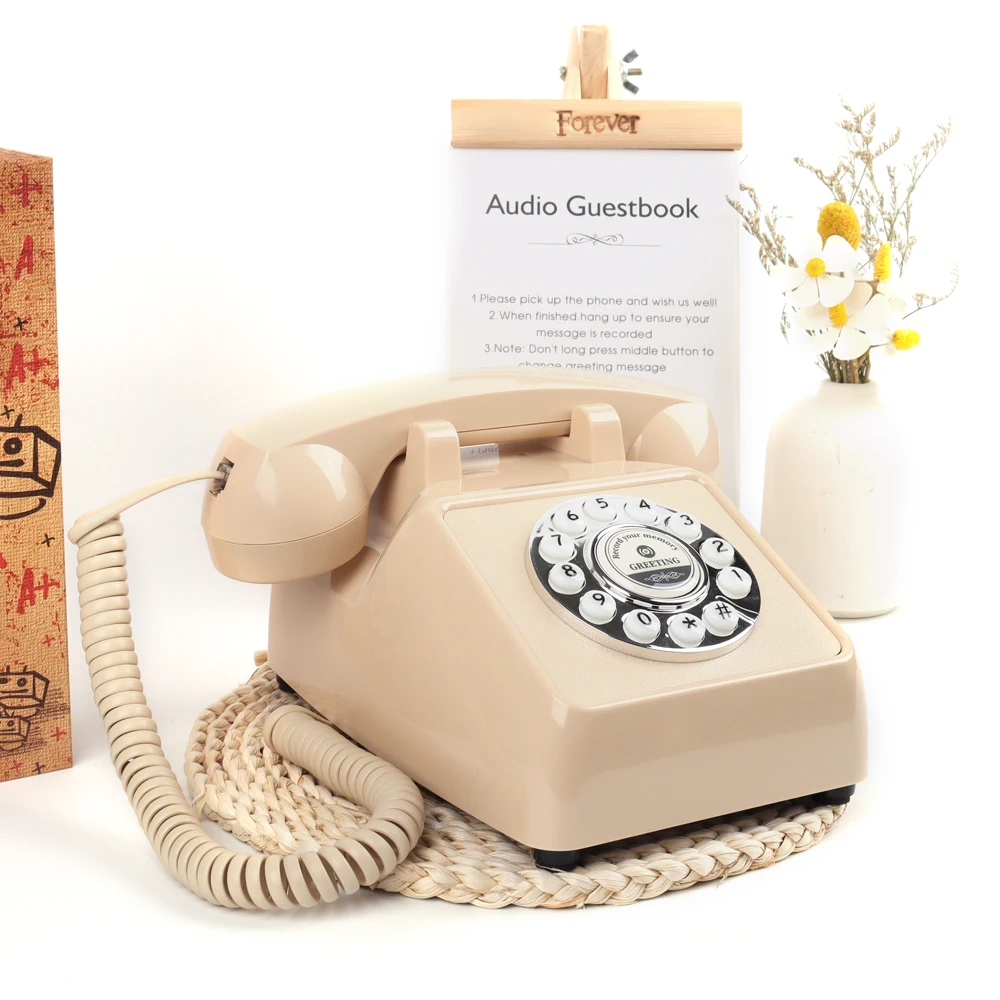 

CHEETA Wedding Phone message Recording Vintage Audio Guestbook Phone Vintage guestbook Antique Phone