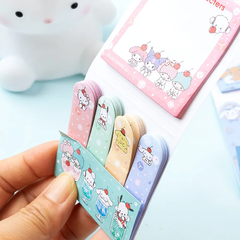 Sanrio Notepad Kawaii Cute Anime Hello Kitty Cinnamoroll Cartoon Student Note Notepad Stationery Message Book Toys Girls