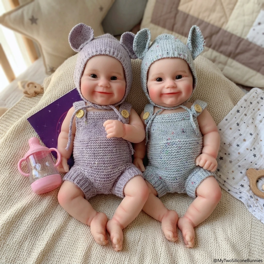 Kids Toys New Born - 13 Zoll Glatzköpfige Reborn-Babypuppe mit Offenen