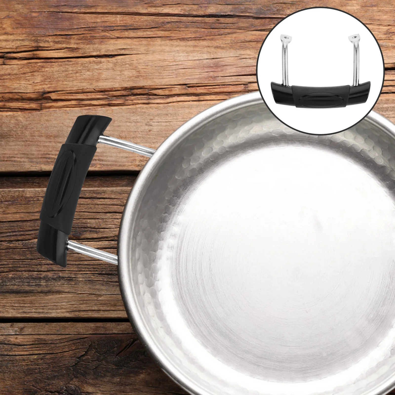 

1pcs Stainless Steel Pot Ear Korean Style Three Arc Bakelite Handle Replacement For Cookware Sauce Pan Steamer Pressure Cooker