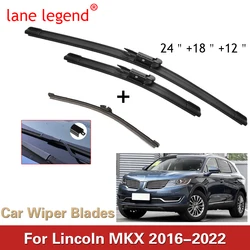 Car Wiper Blades for Lincoln MKX 2016 - 2022 Front Rear Windshield Frameless Durable Rubber Snow Shaving Accessorie 24