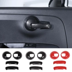 Abs Kohle faser Auto Innen türgriff Dekoration Abdeckung Aufkleber Verkleidung für Fiat 2010 Abarth 2024 2015-2018 Autozubehör