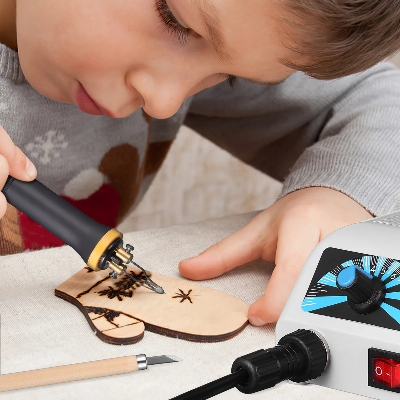 

Professional Pyrography Kit Featuring Ergonomic Wood Burning Pen for Intricate Shading Engraving on Paper Wood