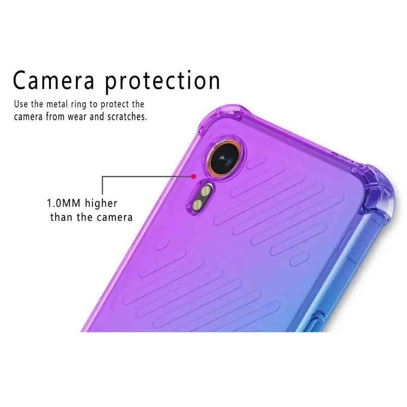 Gradient Silicone TPU Case for Samsung Galaxy Xcover 7 6 Pro Protective Cover Shockproof Transparent Fundas Coque Capa