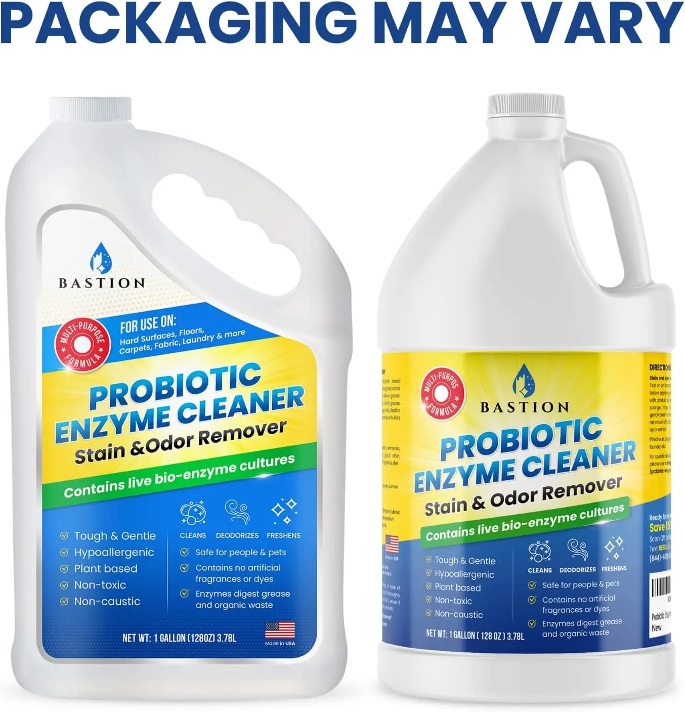 Probiotic Enzyme Cleaner Professional Strength Solution One Gallon Natural Bio Enzymatic Stain & Odor Remover