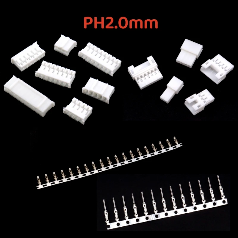 5sets PH2.0mm Wire Cable Connector PH Air Butt Joint Plug Male & Female JST Aerial Docking for Battery Charging Cable DIY