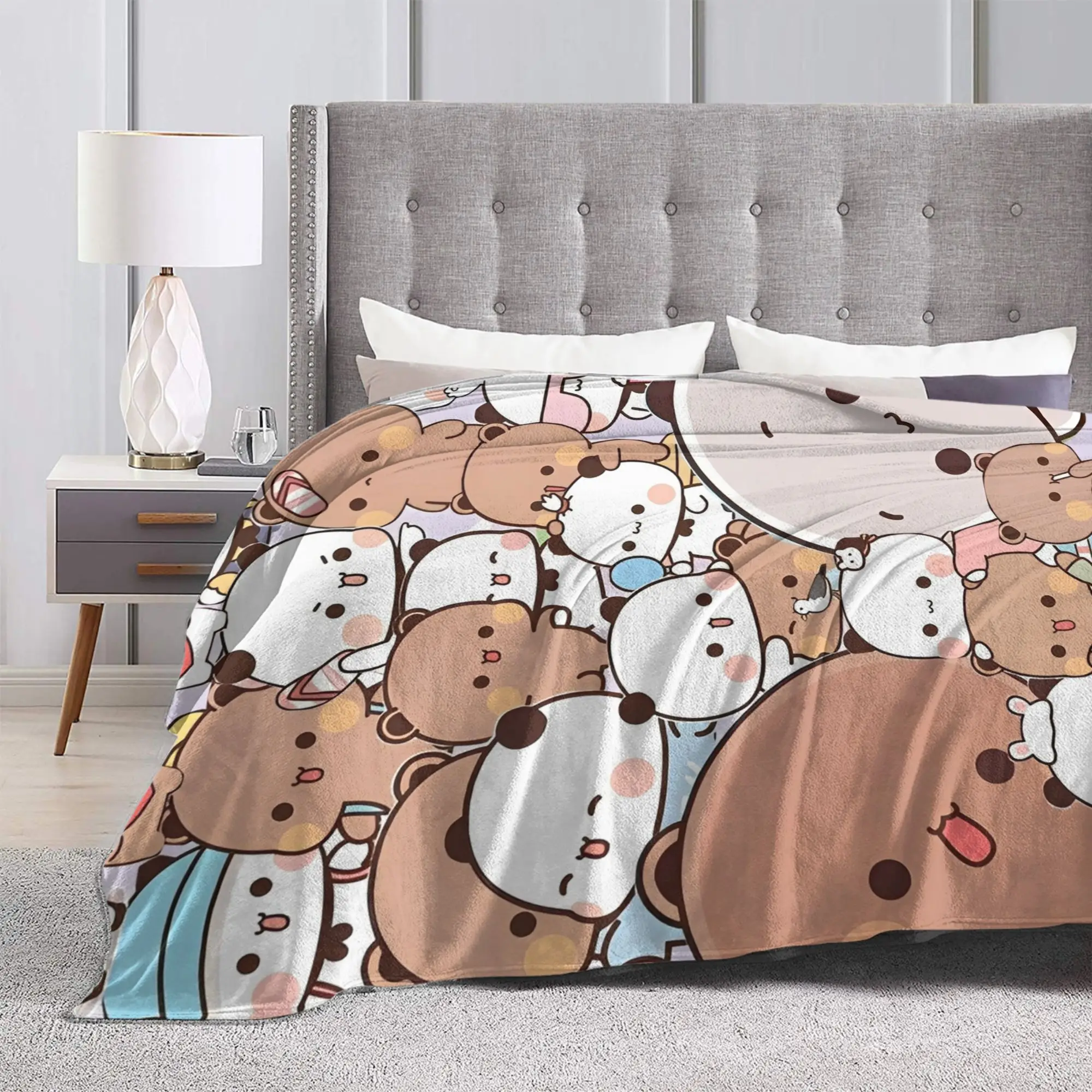 بطانيات بوبو دودو الأنيقة فائقة النعومة من الفلانيل للاسترخاء وقابلة للغسل في الغسالة #6