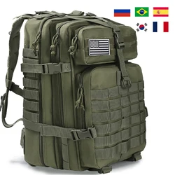 Mochila estratégica para hombre, bolsa impermeable de gran capacidad, 50L /25L, paquete de asalto para acampar, caza, Trekking