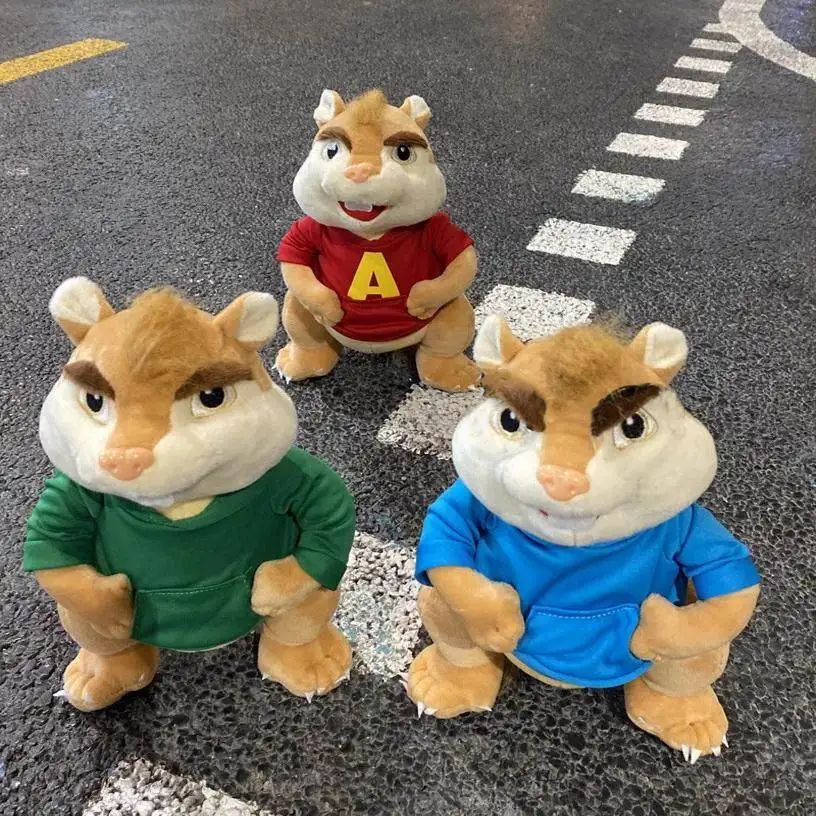 35cm Squirrel Baby Plush Toy Cute Chipmunk Doll Squirrel Alvin Simon Doll Christmas Souvenir Children's Gift