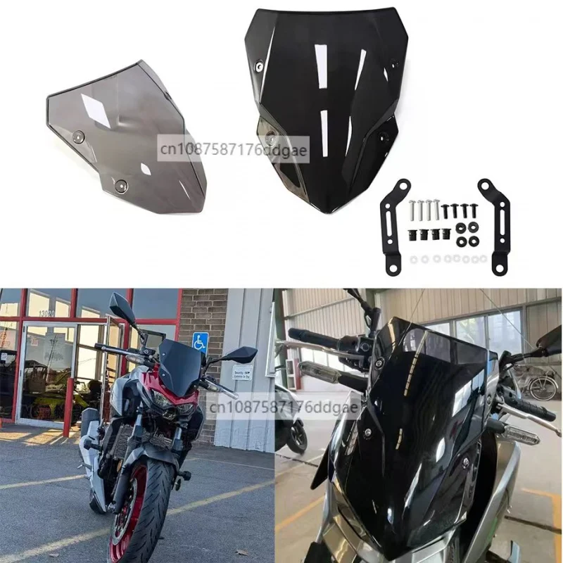 

For Kawasaki Z500 Z 500 SE ABS 2024 2025 Double Bubble Motorcycle Windshield, Accessory