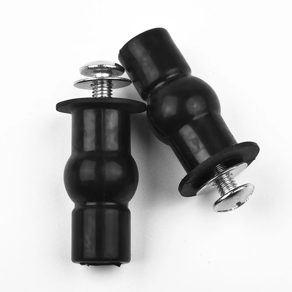 

High Quality New Toilet expansion bolt Accessory Back to Wall Black+Silver For TOP FIX Seat Rubber Toilet Seat