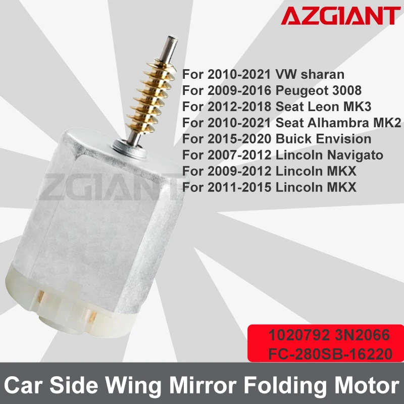 

Auto side mirror folding system Motor For VW sharan Peugeot 3008 Seat Leon MK3/Alhambra MK2 Buick Envision Lincoln Navigato/MKX
