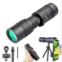 Telescope Zoom 10-300x40 for Concert Zoo or Game High Power Monoculars With Smartphone Tripod Bak4 Optical Prism